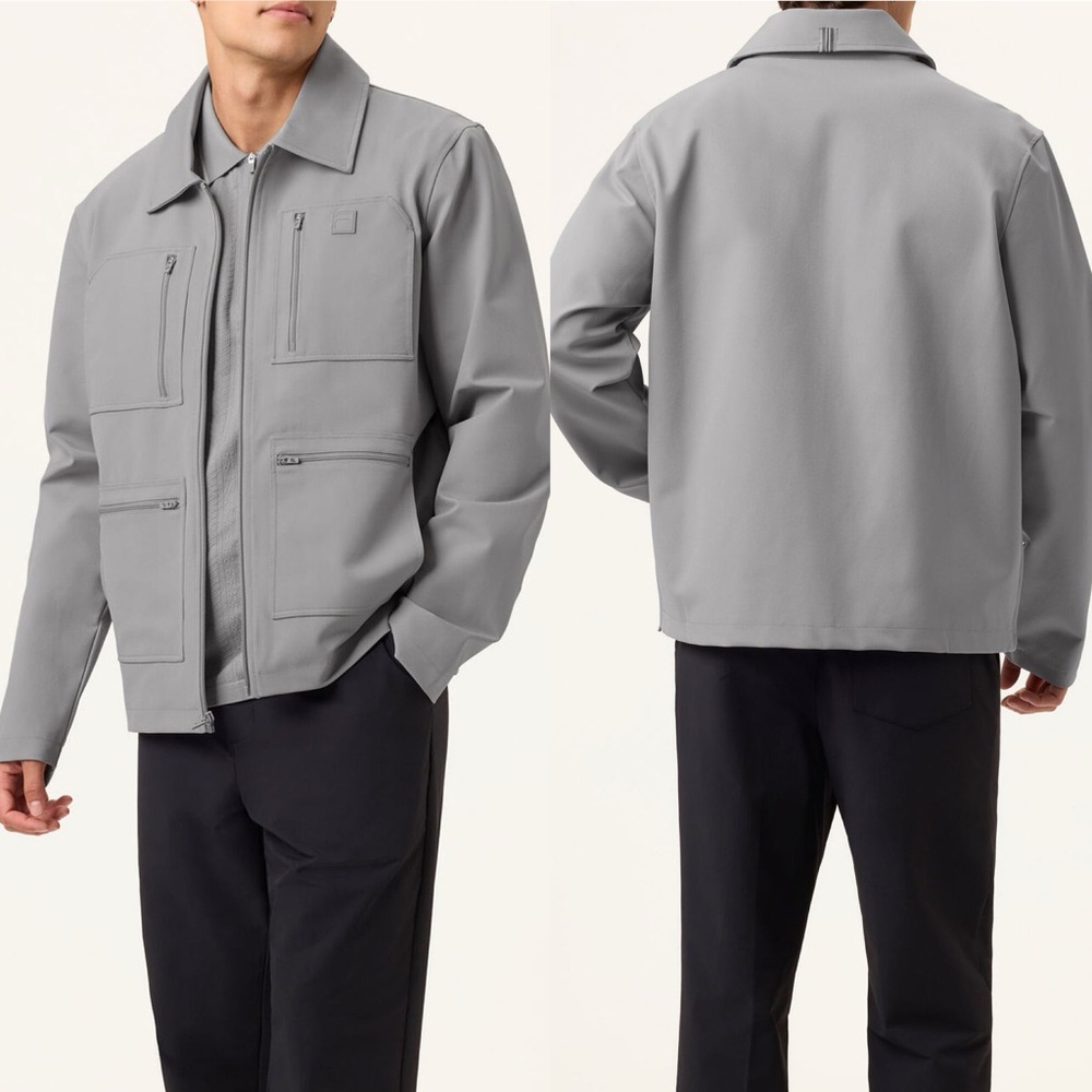 NWT FILA Men's 4 Pocket Tour Jacket Water Repellent Grey - Size: Medium